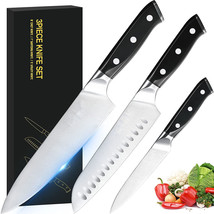 3 Professional Chef Knife Set Sharp Knife, High Carbon Stainless Steel K... - £17.67 GBP