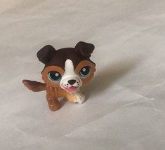 Littlest Pet Shop LPS Border Collie Dog Figure #237 Open Mouth Blue Eyes... - £14.64 GBP