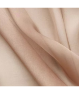 ARAOCA Mulberry Silk Chiffon Deep Natural Beige Gauze Fabric - $33.00