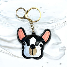 French Bulldog Keychain – Cute Leather Dog Charm - $8.86