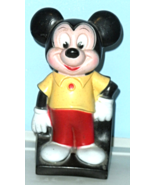 Coin Bank, Walt Disney Retro Figural Disney Mickey Mouse Play Pal Plastics - $20.10 CAD