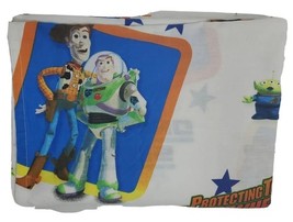 Disney Pixar Toy Story Heroes in Training Twin Flat Bed Sheet Only Buzz ... - $7.68