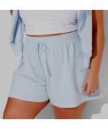 Wild Fable Women&#39;s Hi Rise Cargo Sweat Shorts XX-LARGE Light Blue 4&quot; Fre... - €17,20 EUR
