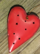 OR316 - Red Heart Metal Christmas Ornament  - £1.71 GBP