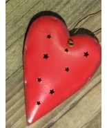 OR316 - Red Heart Metal Christmas Ornament  - £1.76 GBP