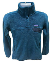 Patagonia Women&#39;s Re-Tool Snap-T Polartec Fleece Pullover Teal Blue Smal... - £47.95 GBP
