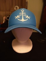 Salt Life Anchor Image Trucker Snapback Mesh Mens Womens Cap Hat Aqua Blue White - £14.11 GBP