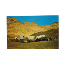 Vintage Postcard Wagon Train Covered Travelers Prairie Schooner Settlers Western - $14.03