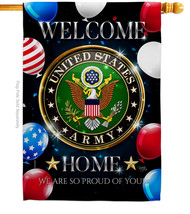Welcome Home Army - Impressions Decorative House Flag H108627-BO - £32.78 GBP