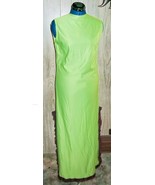 Vintage 60s Mod Lime Green Hostess Cocktail Lounge Maxi Dress M Form Fit... - $722.26 MXN