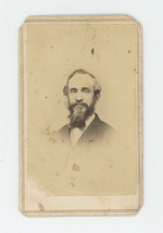 Antique CDV c1860s  Handsome Older Man Full Beard Tolles &amp; Seeley Ithaca, NY - £9.52 GBP