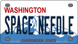 Space Needle Washington Novelty Mini Metal License Plate Tag - $14.95