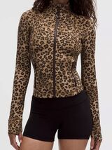 SHIPS TODAY  LULULEMON  Define Cropped Jacket Nulu True Leopard Multi 0-14 - $199.00