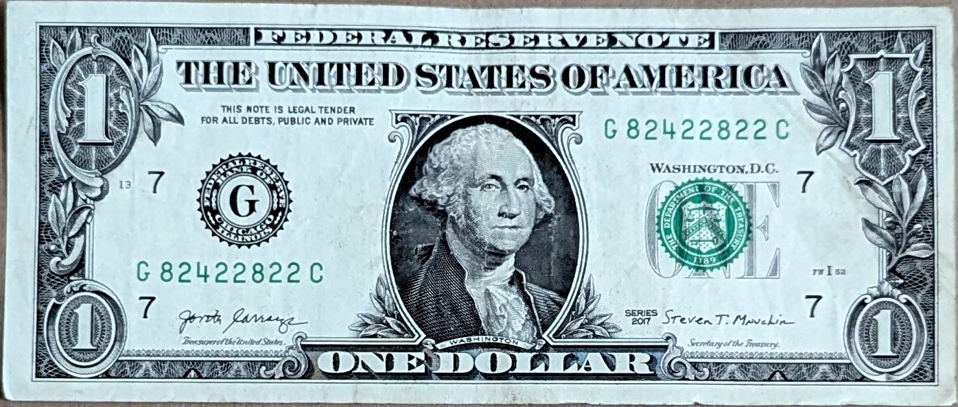 US$1 Fancy Banknote 2017 5-of-a-kind, 1 pair  Lucky 2&#39;s 82422822 - $4.95