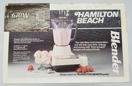Brand New Sealed Vintage Hamilton Beach White 670 Watt 7 Speed Blender 4... - $79.71