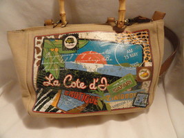 Purse Handbag Relic Safari Canvas Beige Tan Bamboo Handle Shoulder Strap... - £5.99 GBP