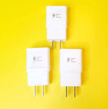 LOT 3x 100% GENUINE OEM SAMSUNG WALL PLUG FAST CHARGER AC POWER ADAPTER ... - $17.97