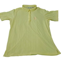 Tiara Collection By Wilson Womens Polo Yellow Size XL Cotton Blend Short Sleeve - $13.30