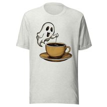 Ghost Drinking Coffee Funny Halloween Costume Coffee Lover Unisex t-Shirt - £15.92 GBP+