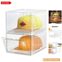 Elegant Stackable Hat Display Box with Magnetic Door - Perfect for Colle... - $43.51