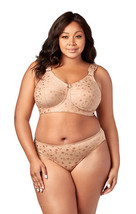 Elila Mocha 1305 Full Coverage Jacquard Wireless Bra ~ Cup Sizes F - O - $55.00