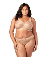 Elila Mocha 1305 Full Coverage Jacquard Wireless Bra ~ Cup Sizes F - O - $55.00