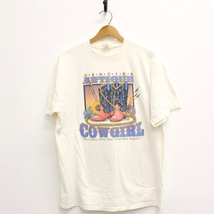 Vintage Antique Cowgirl T Shirt Large - $31.93
