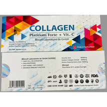 1 Box Collagen Platinium Forte + Vit C Anti Aging Skin New Packaging Exp... - £77.66 GBP