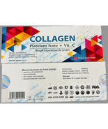 1 Box Collagen Platinium Forte + Vit C Anti Aging Skin New Packaging Exp... - £76.62 GBP