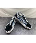 Vans OTW Sneakers Women 8.5M Old Skool Shoes black Blue Floral Suede Ska... - $360.37 MXN
