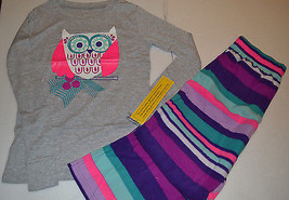 Xhilaration Girls Long Sleeve Fleece  Pajama  Set   NWT Owl - $12.99