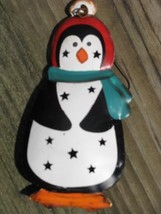 OR306- Penguin Metal Christmas Ornament - $1.95