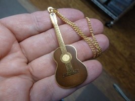 (M-215-CC-brown) RAMIREZ Classical GUITAR Pendant Necklace gold I love music - £19.15 GBP