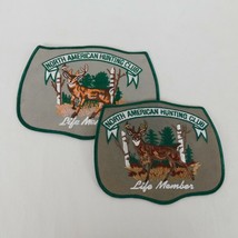 North American Hunting Club Life Member Set of 2 Size Patches Green Trim Buck - £7.66 GBP