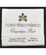 Hotel Nikko Mexico Chapultepec Park Matchbook Full 30 Unstruck - $13.99