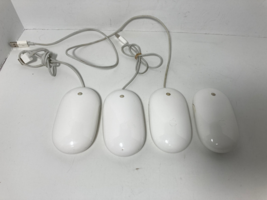 Mixed Lot of 4 Apple A1152 A1197 White Mighty Mouse For Vintage iMac MacBook - £31.65 GBP