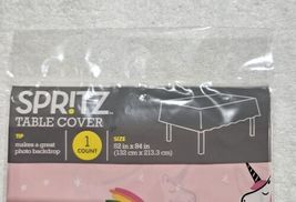 Pink Unicorn Party Table Cover Plastic 52" X 84" or Photo Back Drop Party New image 3