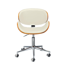 OFFICE CHAIR W/ WOOD SEAT AND PU CUSHION - £115.09 GBP