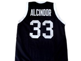Alcindor custom Power High School Abdul Jabbar Basketball Jersey Black Any Size  image 2