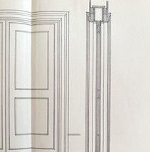 Interlock Cabinet Design Plan Architectural Drawing 1900 Victorian Print DWW2C - £25.88 GBP