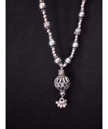 Sterling Silver Filagree Ball 17&quot; Necklace Ornate 42 grams - £99.91 GBP