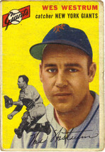 Topps #180 Wes Westrum baseball card 1954   - $15.00