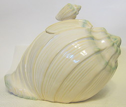 Sea Shell Tureen Shoreline Collection Home Studio Ceramic 10 Inch Length - $54.99