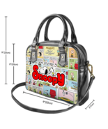 Snoopy Peanuts Comics PU Leather Tote Bag Shoulder Bag rossbody Bag - £30.79 GBP