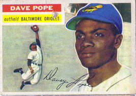 Dave Pope baseball card 1956 Topps #154 - $15.00
