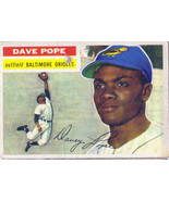 Dave Pope baseball card 1956 Topps #154 - £11.92 GBP