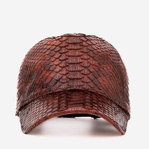 Boss Tan Python Leather Cap image 2
