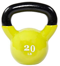 Fitvids All-Purpose Color Vinyl Coated Kettlebell, 5-50 Pounds, Yellow - $1,627.42 MXN