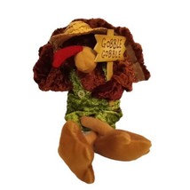 Dandee Turkey Plush Gobble Gobble Sign Straw Hat Sitting Collector&#39;s Cho... - $18.66