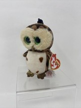 TY Beanie Boos SAMMY OWL PLUSH 4&quot; Brown Retired Stuffed Animal Bag Clip - £9.28 GBP